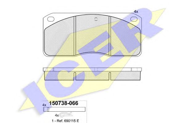 set placute frana,frana disc