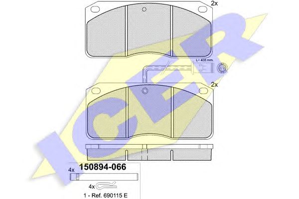 set placute frana,frana disc