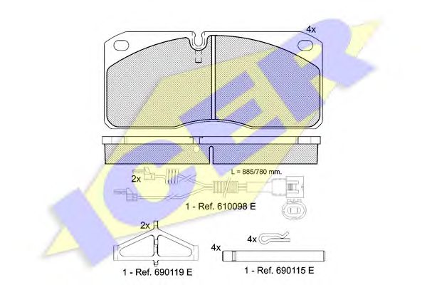 set placute frana,frana disc