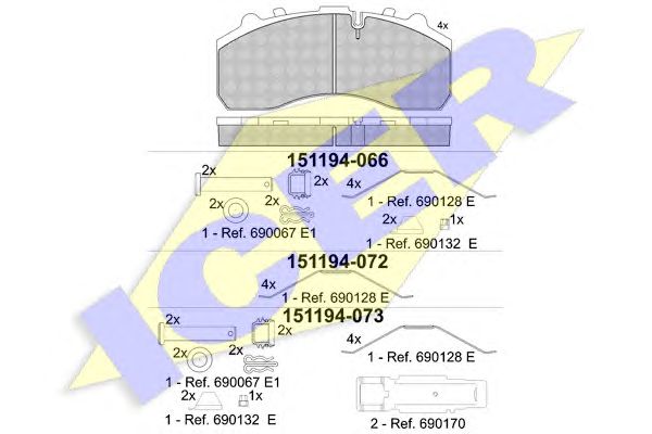 set placute frana,frana disc