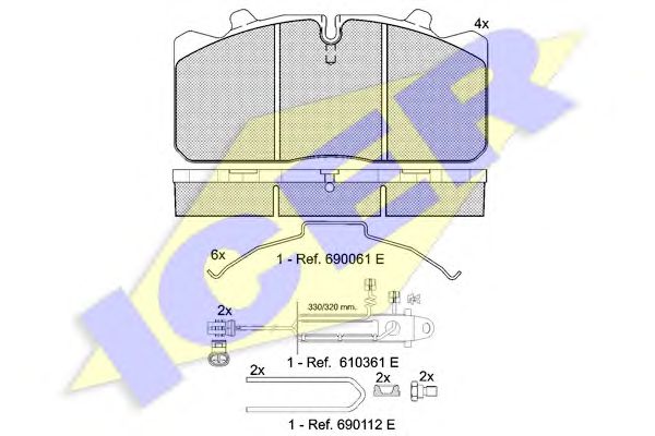 set placute frana,frana disc