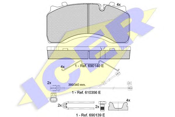 set placute frana,frana disc