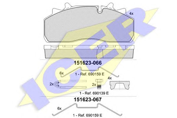 set placute frana,frana disc