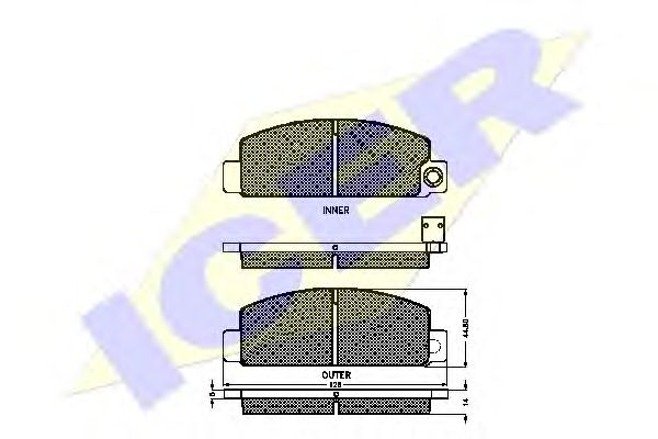 set placute frana,frana disc