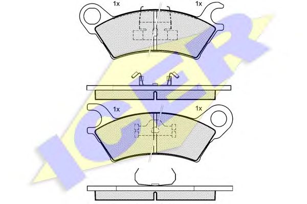 set placute frana,frana disc