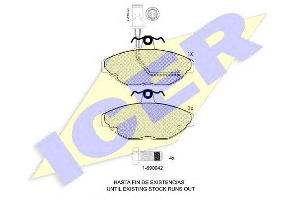 set placute frana,frana disc