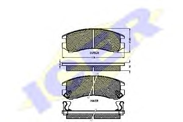 set placute frana,frana disc