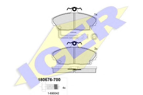 set placute frana,frana disc