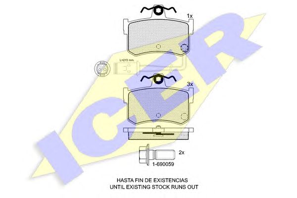 set placute frana,frana disc