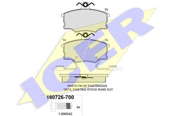 set placute frana,frana disc