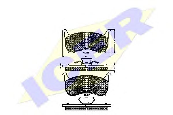 set placute frana,frana disc