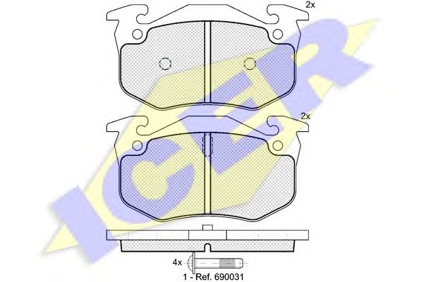 set placute frana,frana disc