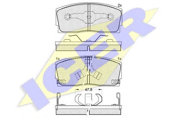 set placute frana,frana disc