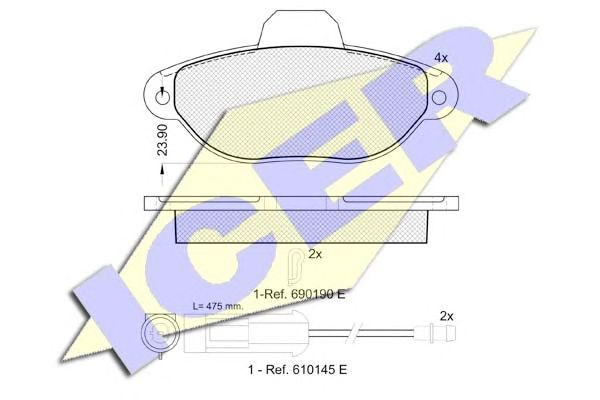 set placute frana,frana disc