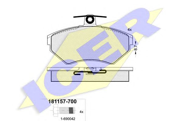 set placute frana,frana disc