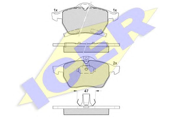 set placute frana,frana disc