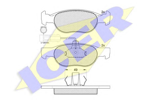 set placute frana,frana disc