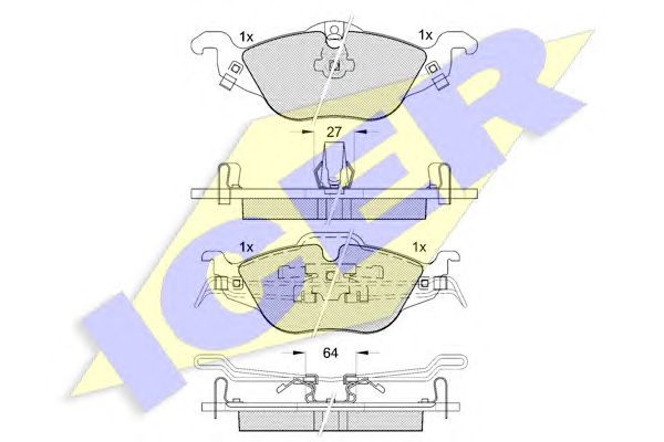 set placute frana,frana disc