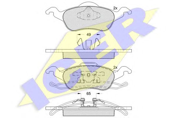 set placute frana,frana disc