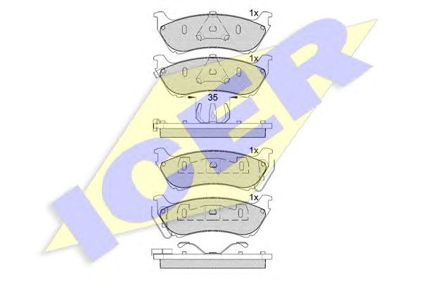 set placute frana,frana disc