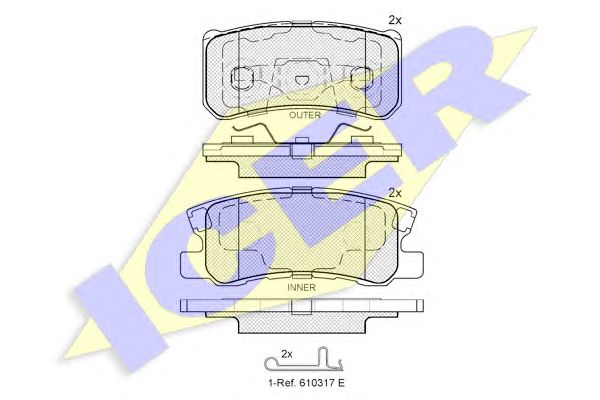 set placute frana,frana disc