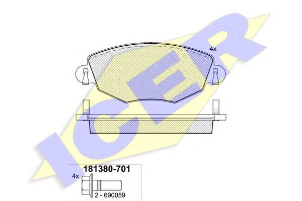 set placute frana,frana disc