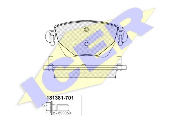 set placute frana,frana disc