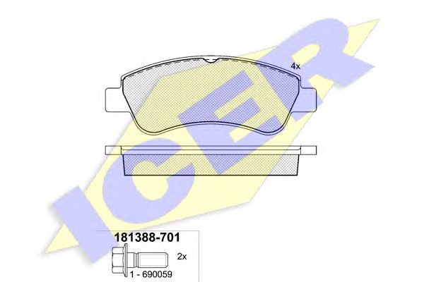 set placute frana,frana disc