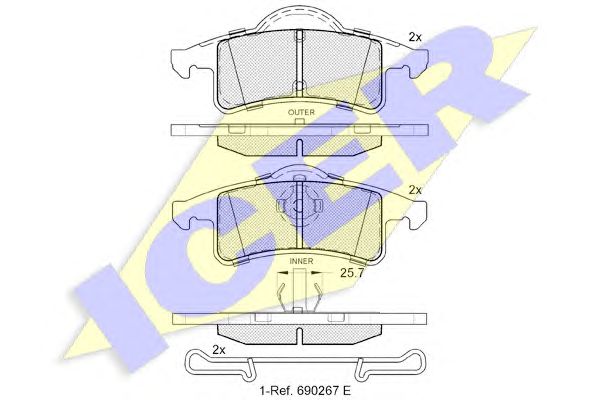 set placute frana,frana disc