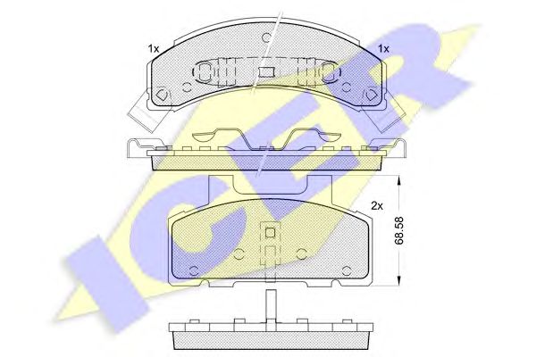 set placute frana,frana disc