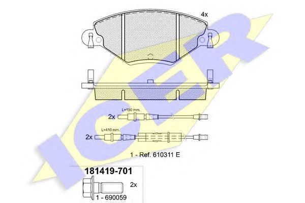 set placute frana,frana disc