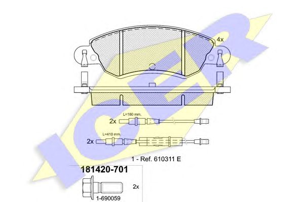 set placute frana,frana disc