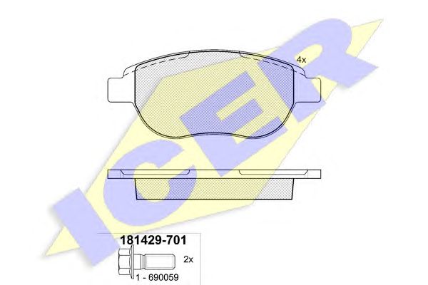 set placute frana,frana disc