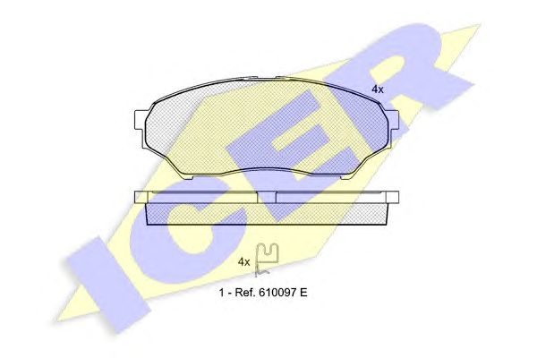 set placute frana,frana disc