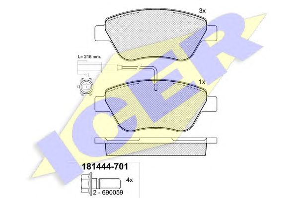 set placute frana,frana disc