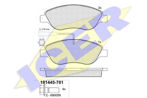 set placute frana,frana disc