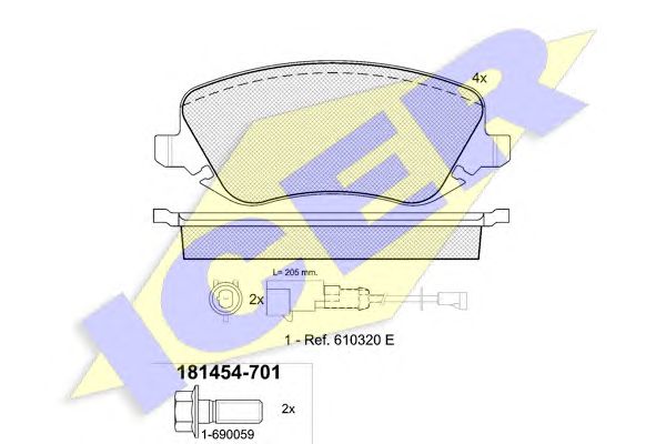 set placute frana,frana disc