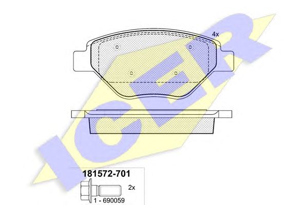 set placute frana,frana disc