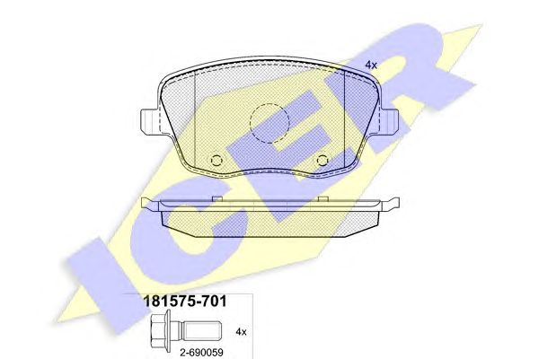 set placute frana,frana disc