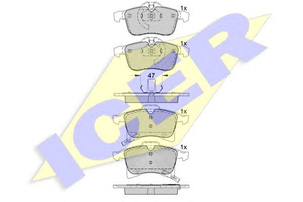 set placute frana,frana disc