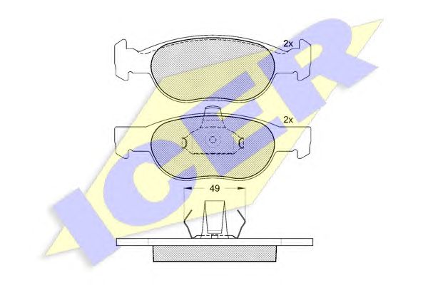 set placute frana,frana disc