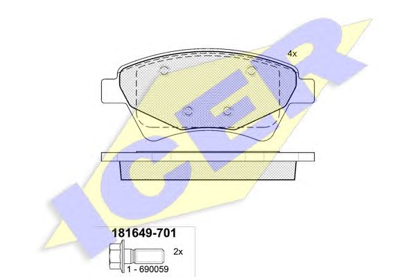 set placute frana,frana disc