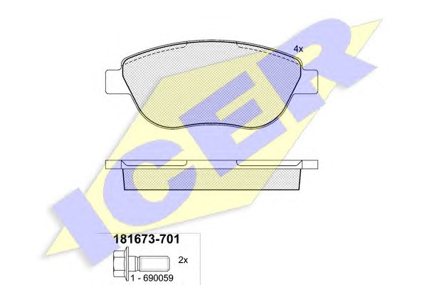 set placute frana,frana disc