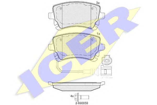 set placute frana,frana disc