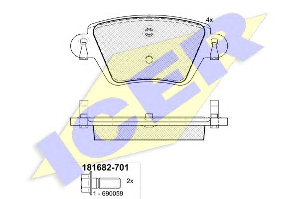 set placute frana,frana disc