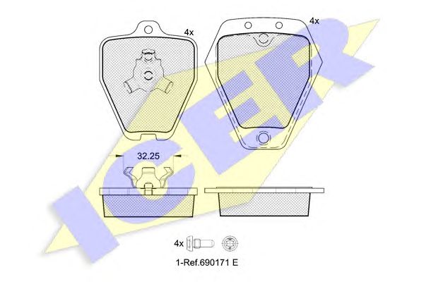 set placute frana,frana disc