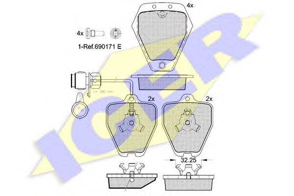 set placute frana,frana disc