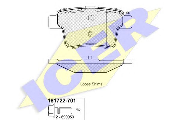 set placute frana,frana disc