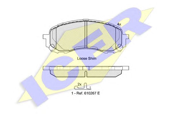 set placute frana,frana disc