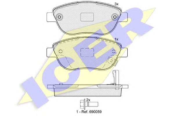 set placute frana,frana disc